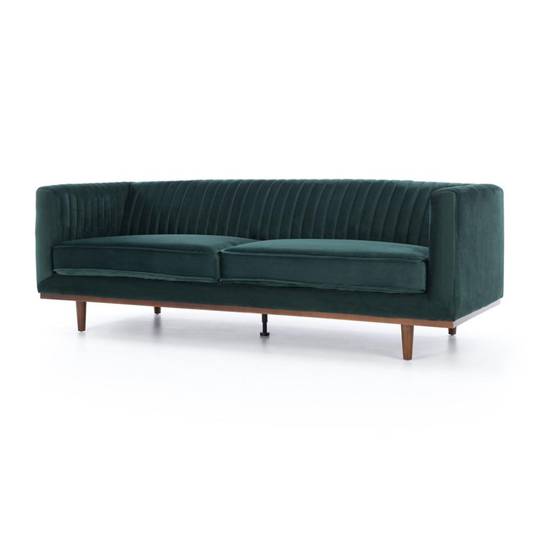 Madison 3 Seater Sofa - Dark Green Velvet